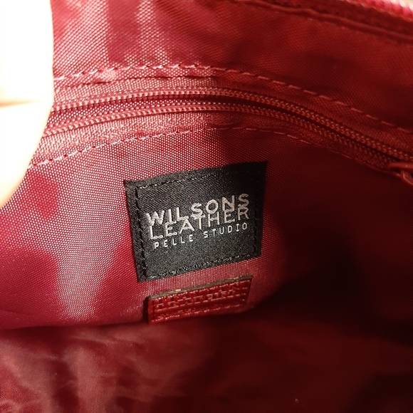 Wilson Leather Red Leather Woven Handbag - Picture 4 of 6
